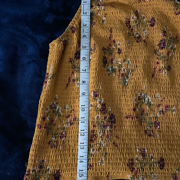 Burnt Orange smocked Flower halter top - Picture 8 of 9